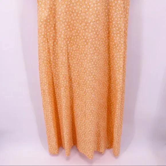 Vintage Orange Floral MuMu Dress Size M-XL - Picture 3 of 4